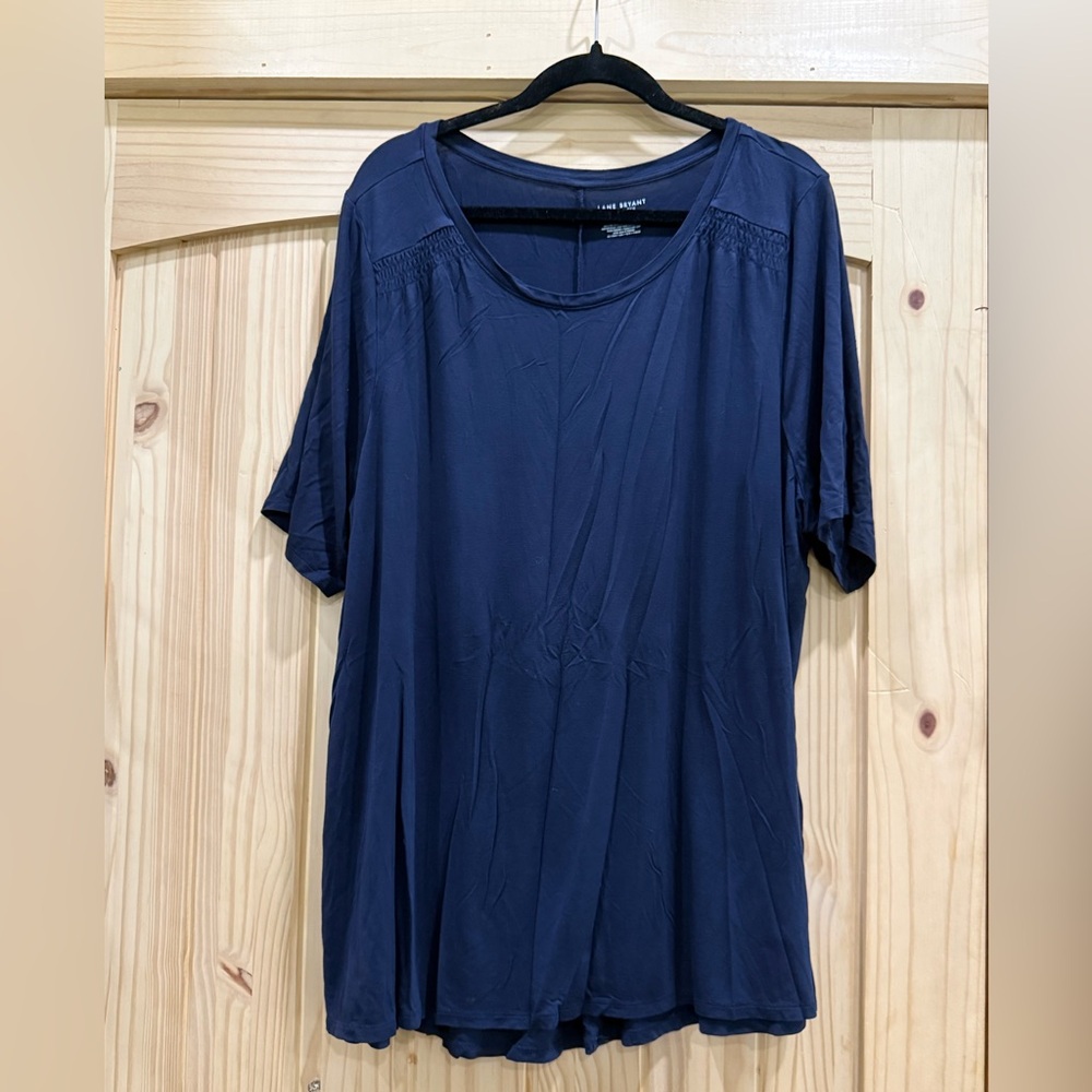 Two Lane Bryant Black & Navy Swing Tee - Picture 4 of 8